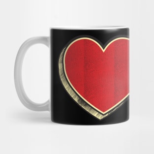 BEAUTIFUL Love heart ✪ Vintage Decorated Retro Art Style Mug